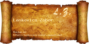 Lenkovics Zobor névjegykártya